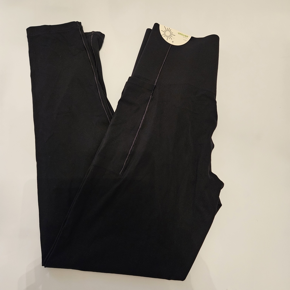 aerie Black Hi-Rise OFFLINE Leggings - Picture 2 of 4